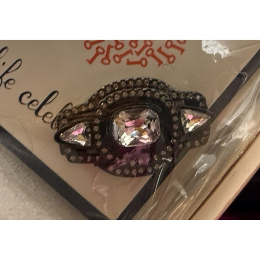 Keep Collective Shining Moments focal Hematite Black Diamond Slider Charm NIB